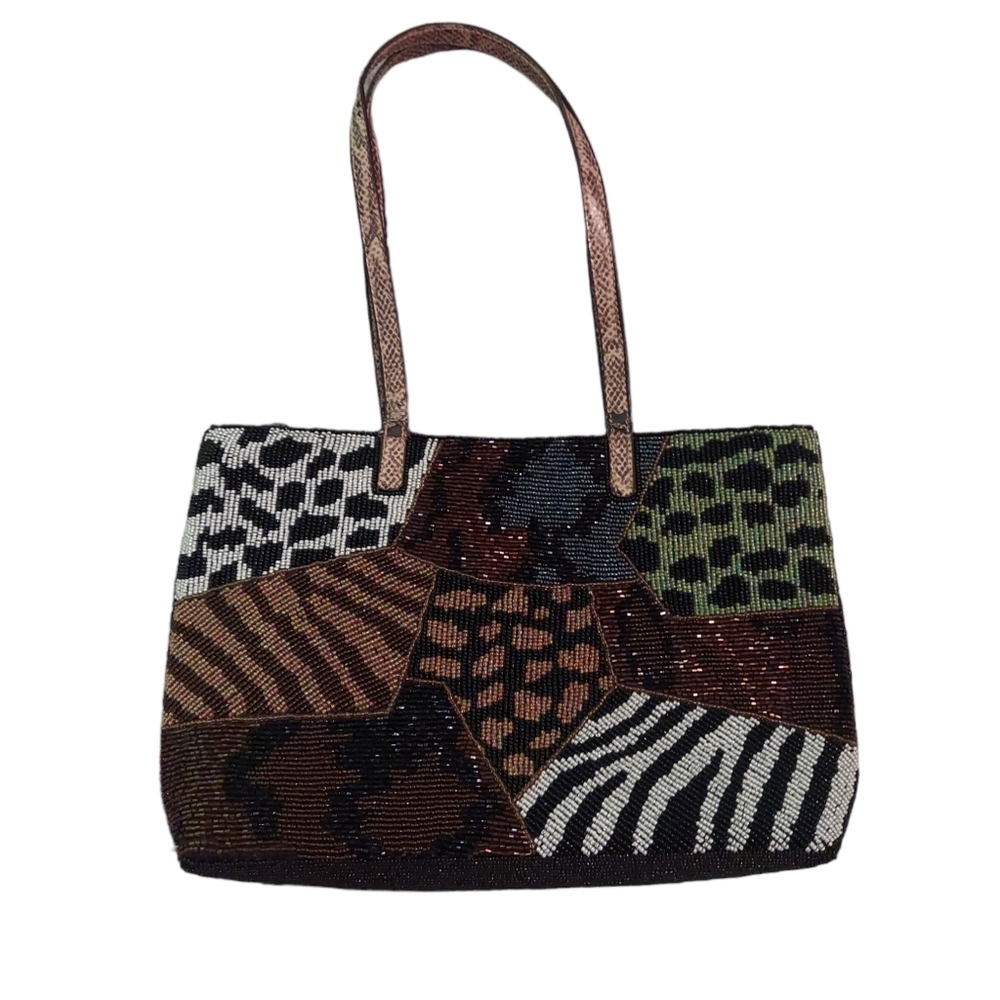 Fendi Rare Beaded Python Baguette Purse - image 3